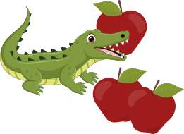 Piggy the pig - Three apples